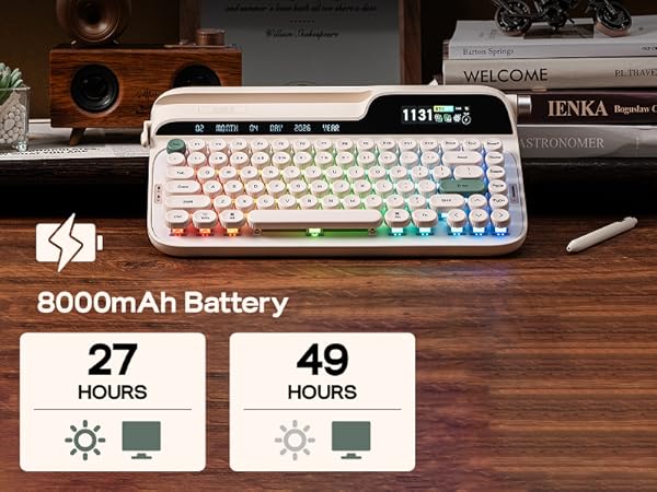 EPOMAKER Glyph Wireless Typewriter Retro Mechanical Keyboard