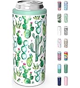 TILUCK Skinny Can Cooler for Slim Beer &amp; Hard Seltzer, Stainless Steel, Doucle-Walled Stainless S...