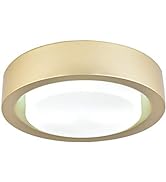 COTULIN 12 Inch Gold Flush Mount Ceiling Light,Modern Metal Ceiling Lighting Fixture with Whire G...