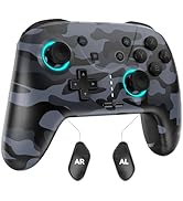 Enhanced Wireless Switch Controller with Hall Joysticks/Macro/6-Axis Gyro/Vibration/Turbo, Blueto...