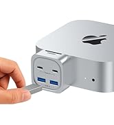 Mac mini M4 Hub, 6-in-1 Front-Access Docking Station, Mac mini M4 Accessories with 4× USB3.2 10Gb...