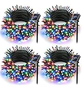 Joomer Solar Christmas Lights Outdoor, 4 Pack Total 156FT 400LED 8 Lighting Modes Solar String Li...