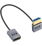 Duttek 8K High Speed HDMI Extension Cable 1FT, Coaxial/Ultra Thin UP Angle 90 Degree HDMI Male to...