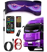 Devil Eyes Light for Car Windshield (1-Pack), 37.8’’ x 6.3’’ Dual LED Car Eyes | App &amp; Remote Con...