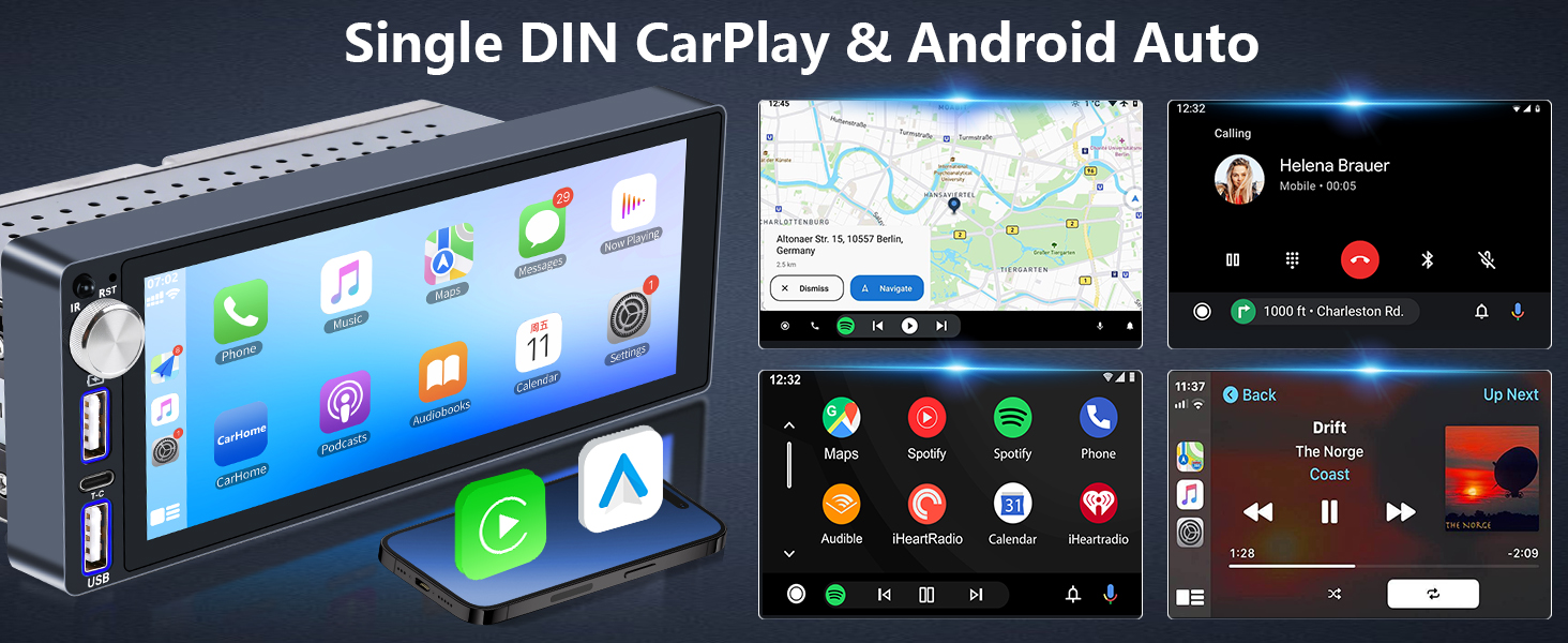 single din radio