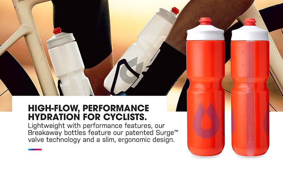 Our Breakaway bottles feature our patented Surge valve technology