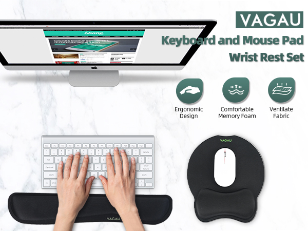 Keyboard and Mouse Pad Wrist Rest