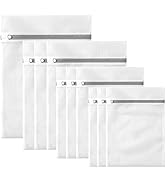 Mesh Laundry Bags for Delicates with Non Rust Zipper(10 Pack)-MDSXO White Delicate Laundry Wash B...