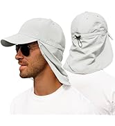 Zando Sun Hats with Neck Flap for Men Women UPF 50+ Waterproof Baseball Cap Adjustable Breathable...
