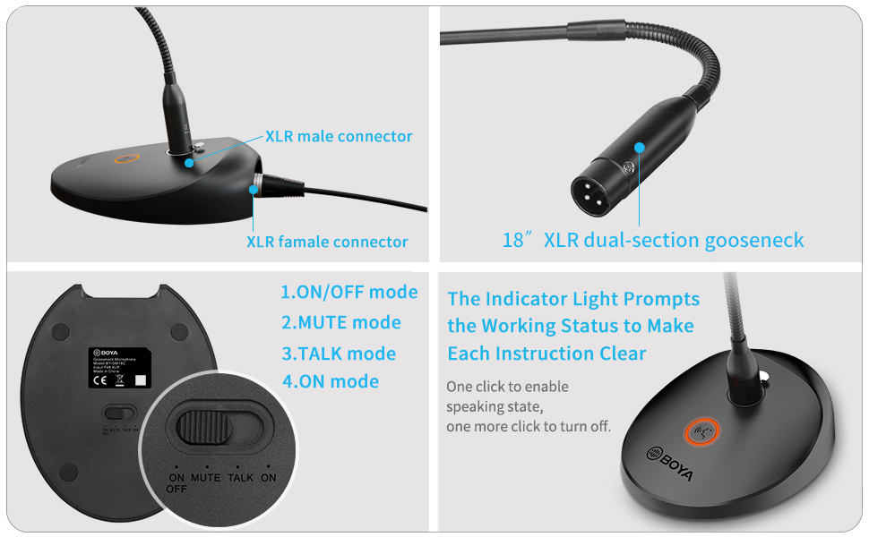  Gooseneck condenser microphone BY-GM18C