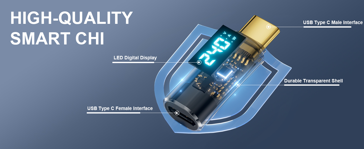 usb c adapter with digital display