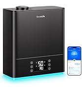 GoveeLife Smart Humidifier for Bedroom Large Room, Top-Fill Cool Mist 6L Humidifier, Auto Mode, A...