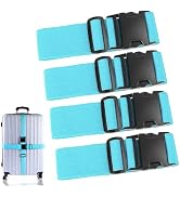 4Pcs Luggage Straps for Suitcase Travel Accessories TSA Approved, 80In Long Belts to Keep Your Su...