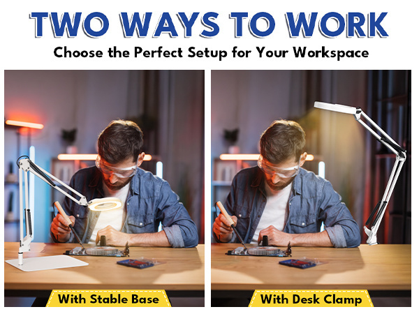 magnifying glass with light and stand tabletop magnifying desk lamp lighted magnifying glass