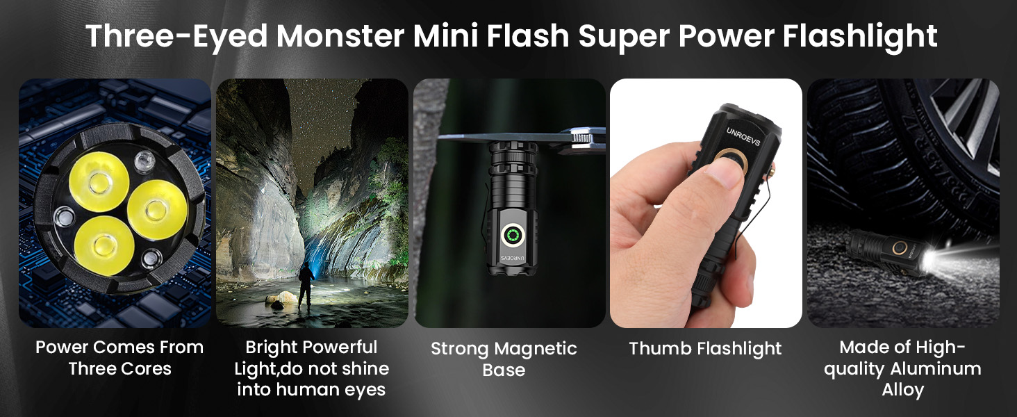 three eyed monster mini flashlight,small tactical flashlight