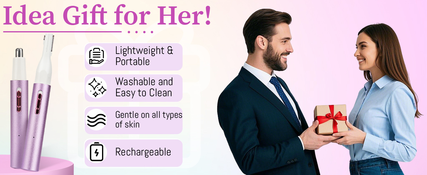 Mendaping 2025 Rechargeable Nose and Ear Hair Trimmer With LED Dispaly for Women Men