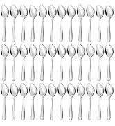 Unokit Spoons Silverware Set - 36-Piece (6.7 inch) Stainless Steel Dinner Dessert Spoons, Tablesp...