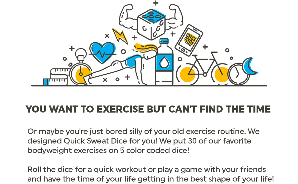 shape exercise routine bodyweight dice die body weight play game friends life