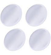 BENECREAT 4Pcs White Vintage Round Fascinator Hat Base, 5inch Satin Millinery Base, Polyester Sin...