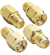 YOTENKO SMA to RP-SMA Adapter Kit 4-Pack, SMA Female to RP-SMA Male/SMA Male to RP-SMA Female RF ...