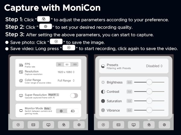 video capture card capture with monicon on ipad