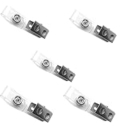 5Pcs Transparent PVC Badge Holder with Metal Clips, ID Card Holders with Straps, Straps for Id Ca...