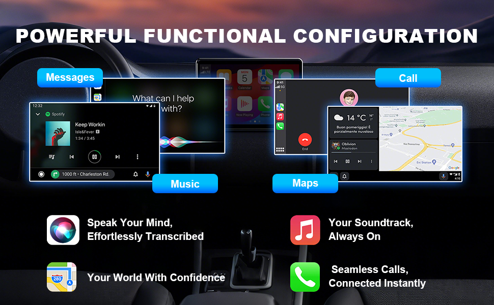 2-in-1 Mini Car Carplay Adapter