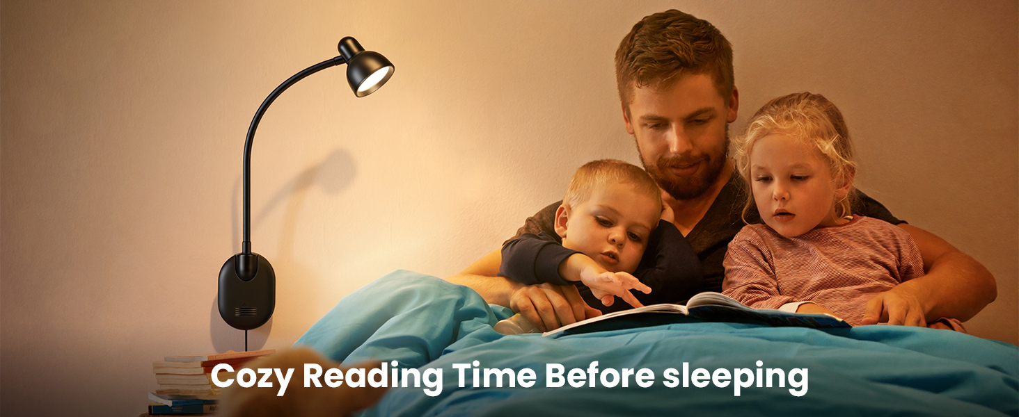 LED Wall Mounted Reading Light Book Light for Reading in Bed Wall Lamps for Bedside Reading Bedroom