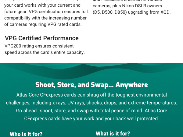 Shoot, Store, and Swap... Anywhere