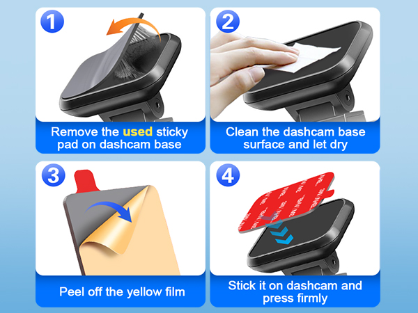 adhesive for dashcam