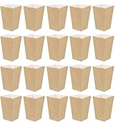 BESTOYARD 50 Pack Popcorn Box Kraft Paper 5.3 x 3.5 Inch Mini Popcorn Holder Classic Open-top Woo...