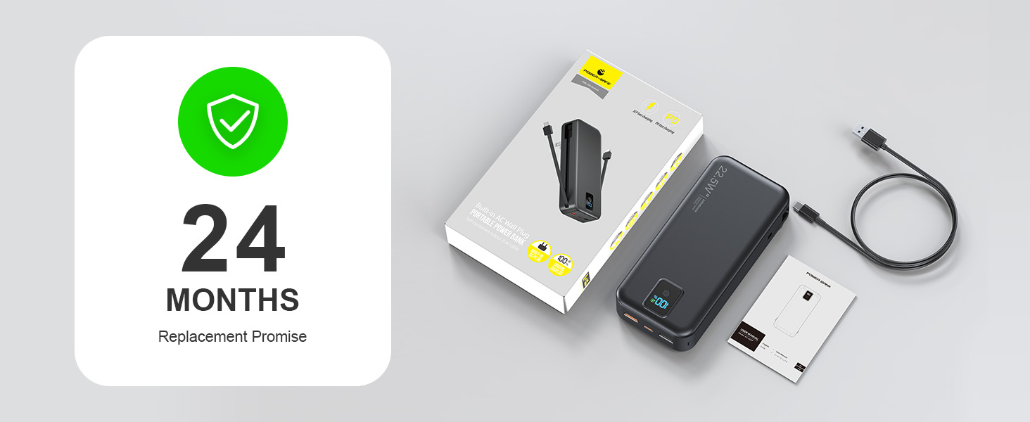 portable charger with built in cable