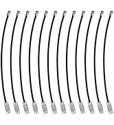 Keychain, Wisdompro 12 Pack of 4.3 Inches Stainless Steel Wire Ring 2mm Cable Loop Rings for Hang...