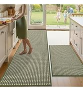 Kitchen Rugs,Non Slip Kitchen Mats for Floor-Thick Stain Resistant Kitchen Floor Mat Runner Carpe...