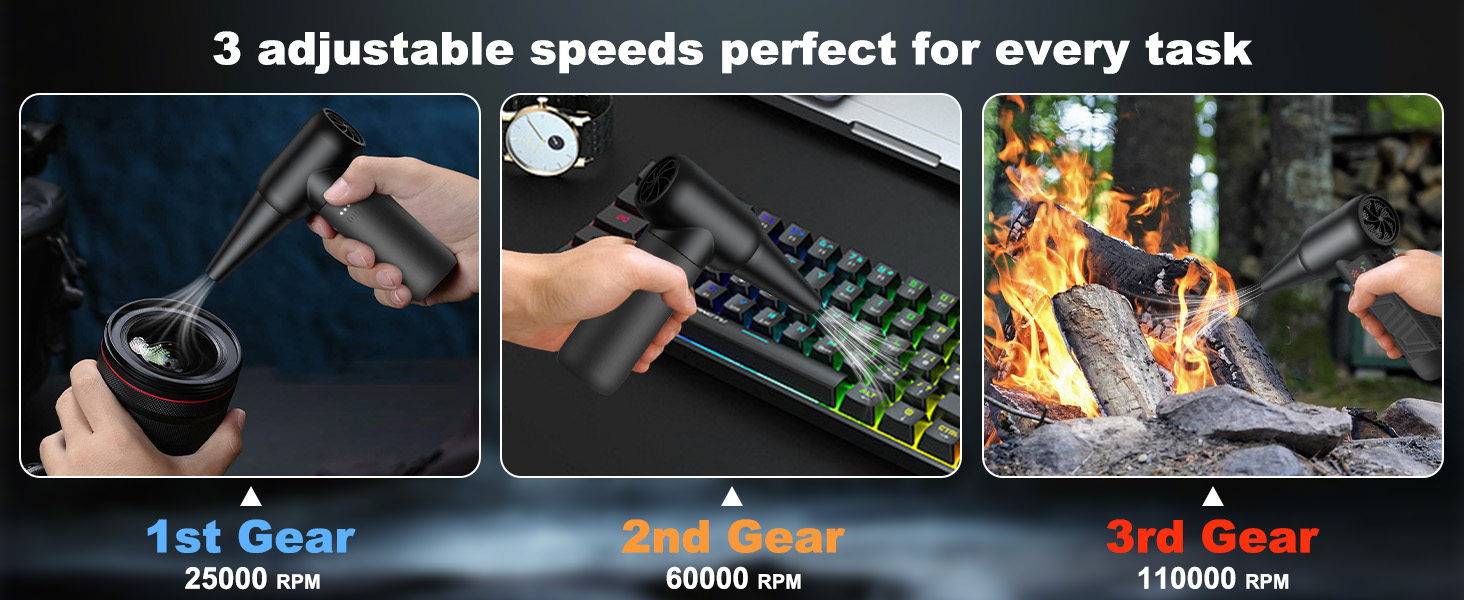 3 adjustable speed air duster