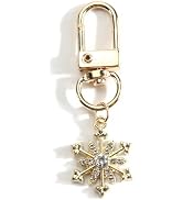 SHTALHST Snowflake Keychain with Rhinestones Sparkling Winter Keycharm for Women Magical Snowflak...