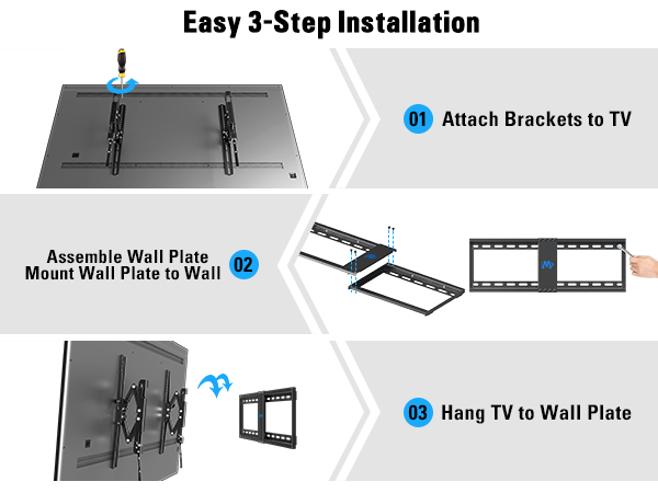 1 tv wall mount tv mount wall mount tv bracket tv mount 55in 65in 70in
