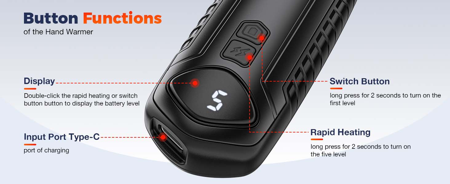 rechargeable hand warmer 2 pack