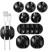 Bates- Cable Clips, 8 pc, Black, Cable Management, Cord Organizer, Wire Organizer, Cord Managemen...