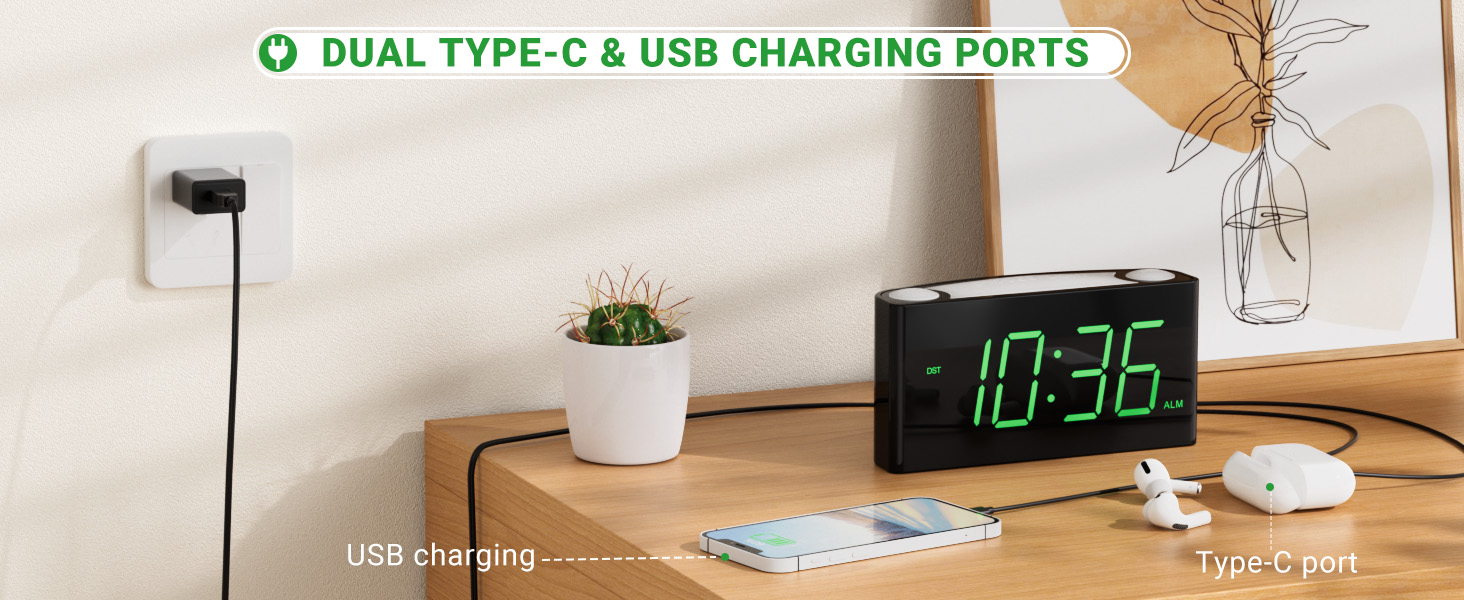 DUAL USB CHARGING PORTS