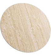 ZL ZELing Round Sintered Stone Table Top 35",Replacement Table Top for Indoor &amp; Outdoor - Heat/Sc...