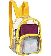 USPECLARE Clear Mini Backpack Stadium Approved for Little Boys &amp; Girls, Transparent Backpack for ...