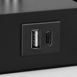 USB and Type C Charging Ports for Phone, Kindle