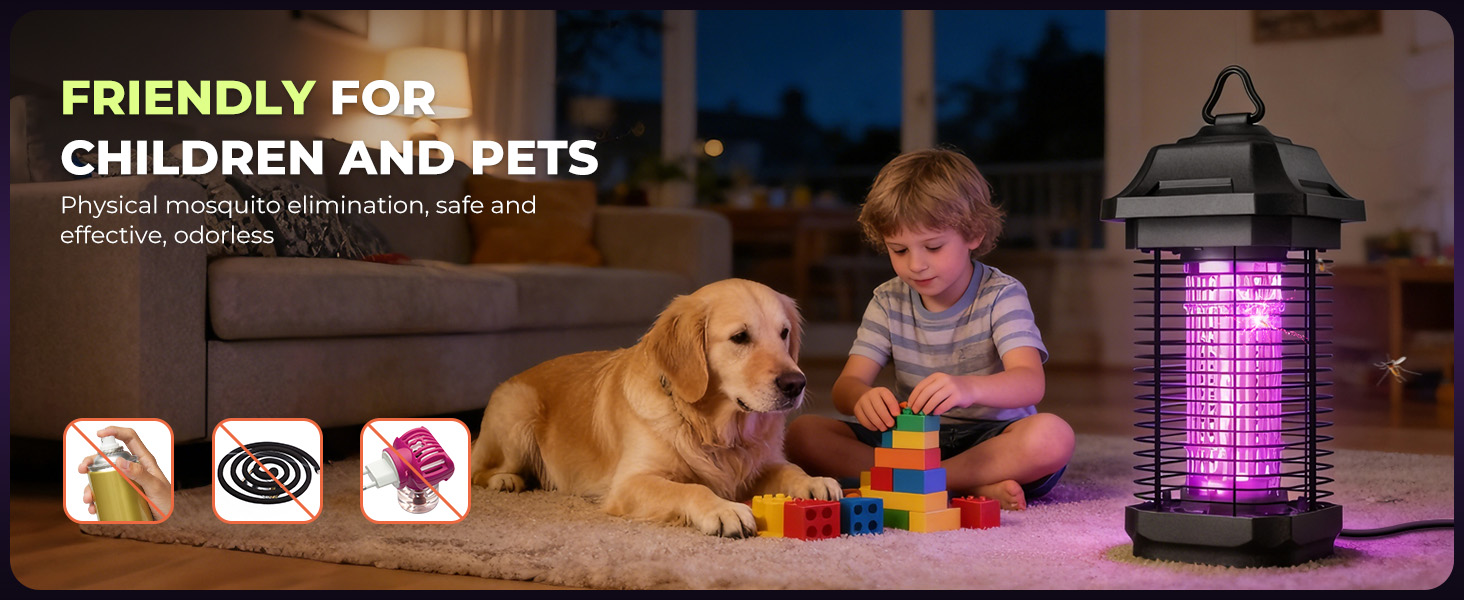 friendly to use in home indoor due to protective mesh around