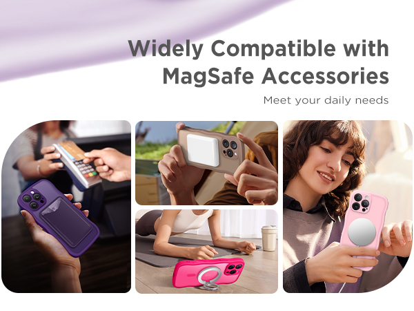 iPhone 16 Pro Case for Women Girls Widely Compatible with MagSafe Accessories