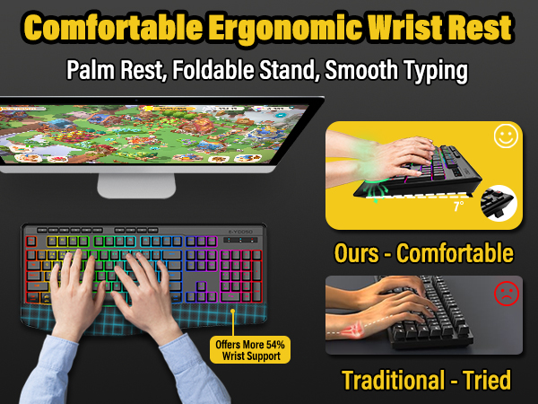 Wireless Bluethooth RGB Keyboard