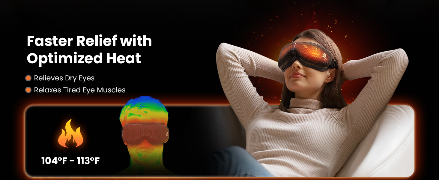 eye massager with heat and cooling eye mask for dry eye headaches migraine relief christmas gifts