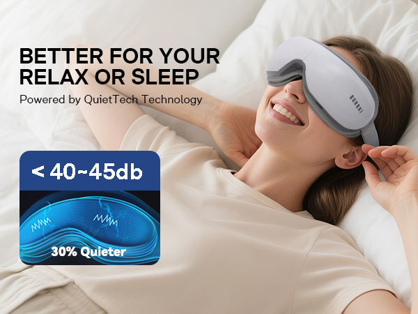 Quieter eye massager for sleep