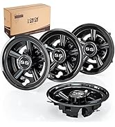10L0L Golf Cart SS Wheel Covers Hub Caps for EZGO, Club Car, Yamaha - 8 Inch Snap-on Installation...