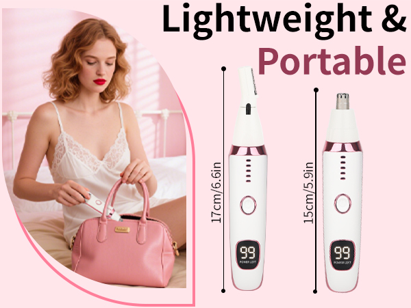 Mendaping 2025 Rechargeable Nose and Ear Hair Trimmer With LED Dispaly for Women Men